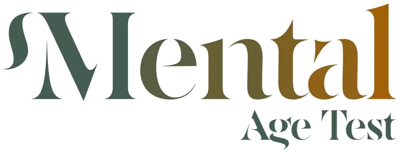 Mental Age Test - Professional Psychological Assessment Logo with Gradient Green to Gold Design